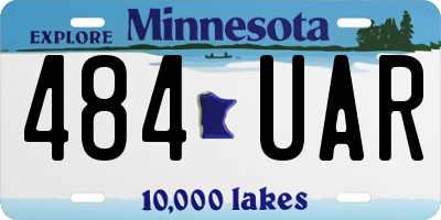 MN license plate 484UAR
