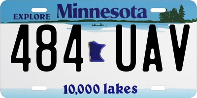 MN license plate 484UAV
