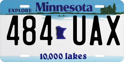 MN license plate 484UAX