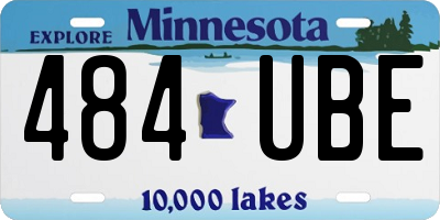 MN license plate 484UBE