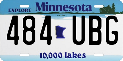 MN license plate 484UBG