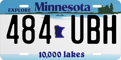 MN license plate 484UBH