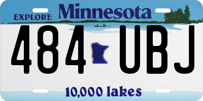 MN license plate 484UBJ
