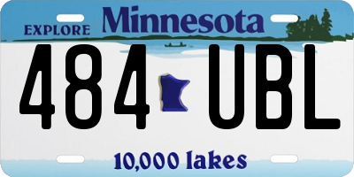 MN license plate 484UBL