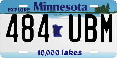 MN license plate 484UBM