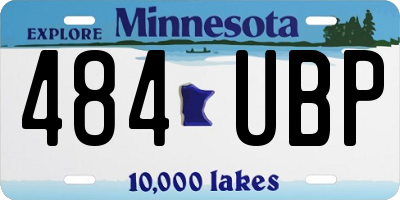MN license plate 484UBP
