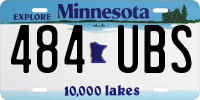 MN license plate 484UBS