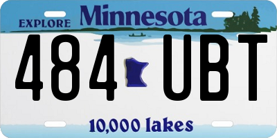 MN license plate 484UBT