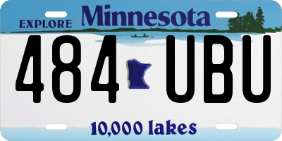 MN license plate 484UBU