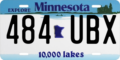 MN license plate 484UBX