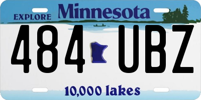 MN license plate 484UBZ