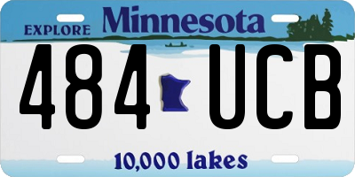 MN license plate 484UCB