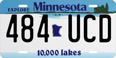 MN license plate 484UCD