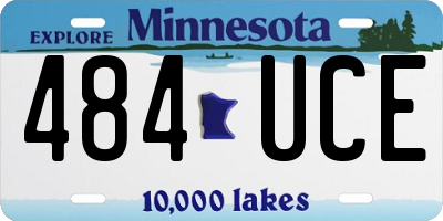MN license plate 484UCE