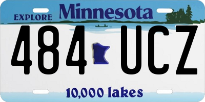 MN license plate 484UCZ