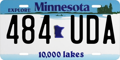 MN license plate 484UDA