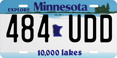 MN license plate 484UDD