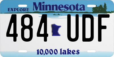 MN license plate 484UDF