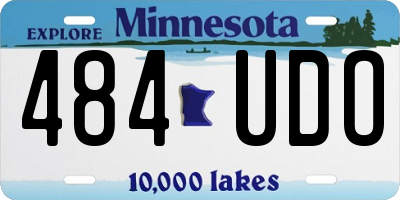 MN license plate 484UDO