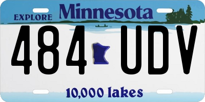 MN license plate 484UDV