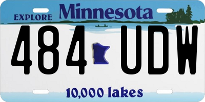 MN license plate 484UDW