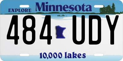 MN license plate 484UDY