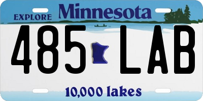 MN license plate 485LAB