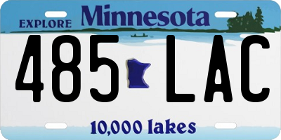 MN license plate 485LAC