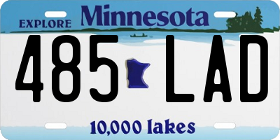 MN license plate 485LAD