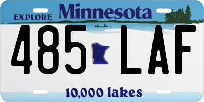 MN license plate 485LAF