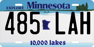 MN license plate 485LAH