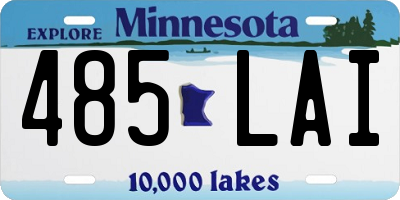 MN license plate 485LAI