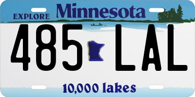 MN license plate 485LAL