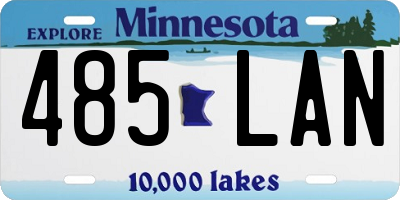 MN license plate 485LAN