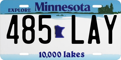MN license plate 485LAY