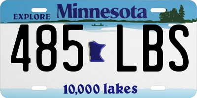 MN license plate 485LBS