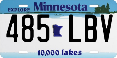 MN license plate 485LBV