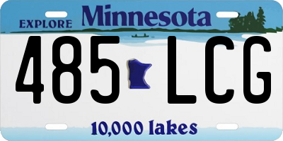 MN license plate 485LCG
