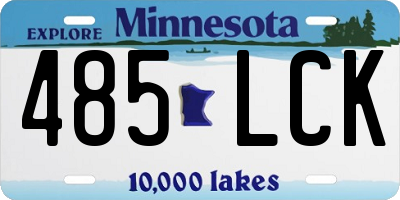 MN license plate 485LCK