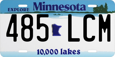 MN license plate 485LCM