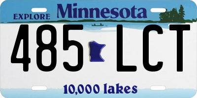 MN license plate 485LCT