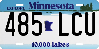 MN license plate 485LCU