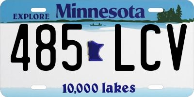 MN license plate 485LCV