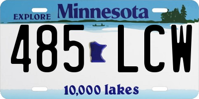 MN license plate 485LCW