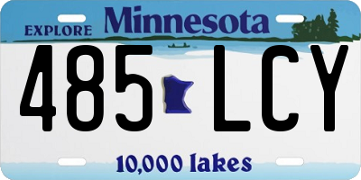 MN license plate 485LCY