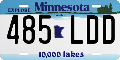 MN license plate 485LDD