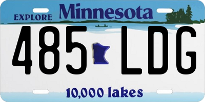 MN license plate 485LDG