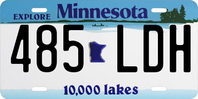 MN license plate 485LDH