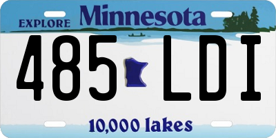 MN license plate 485LDI