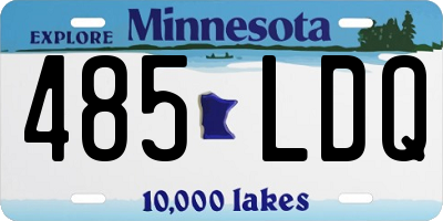 MN license plate 485LDQ